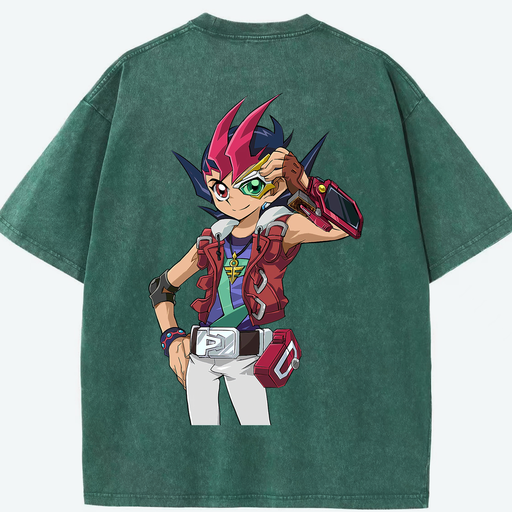 （画像用） 遊☆戯☆王 Yu-Gi-Oh! 綿100% ヴィンテージ風 半袖Tシャツ（背面プリント）